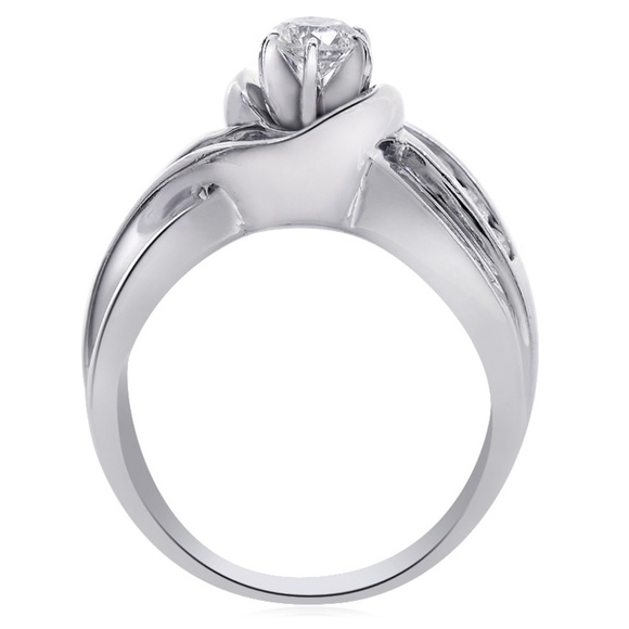 0.70 Carat F-I1 Natural Diamond Engagement Ring - Picture 4 of 5